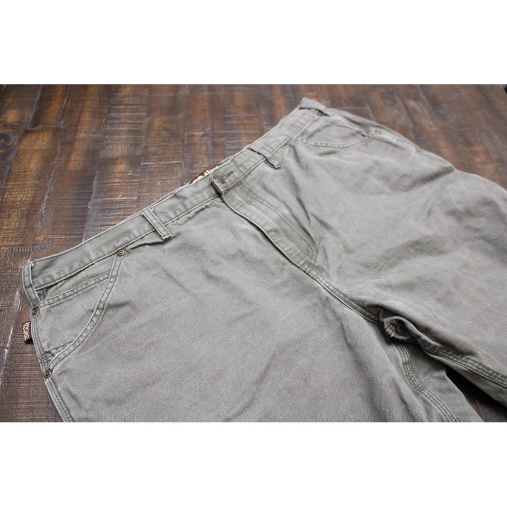 Gravel Gear Pants Mens 46x30 Green Relaxed Fit Canvas Carpenter Work Utility